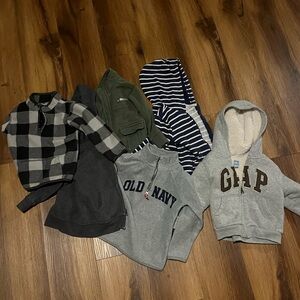3T Boys fleece pull overs and hooded jackets